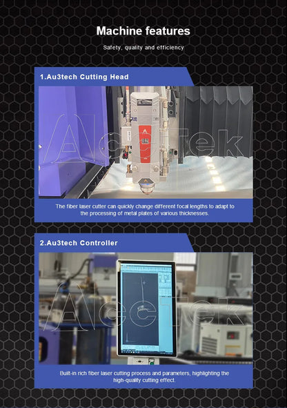 ACCTEK CNC Faserlaser-Schneidemaschine 1500W–6KW