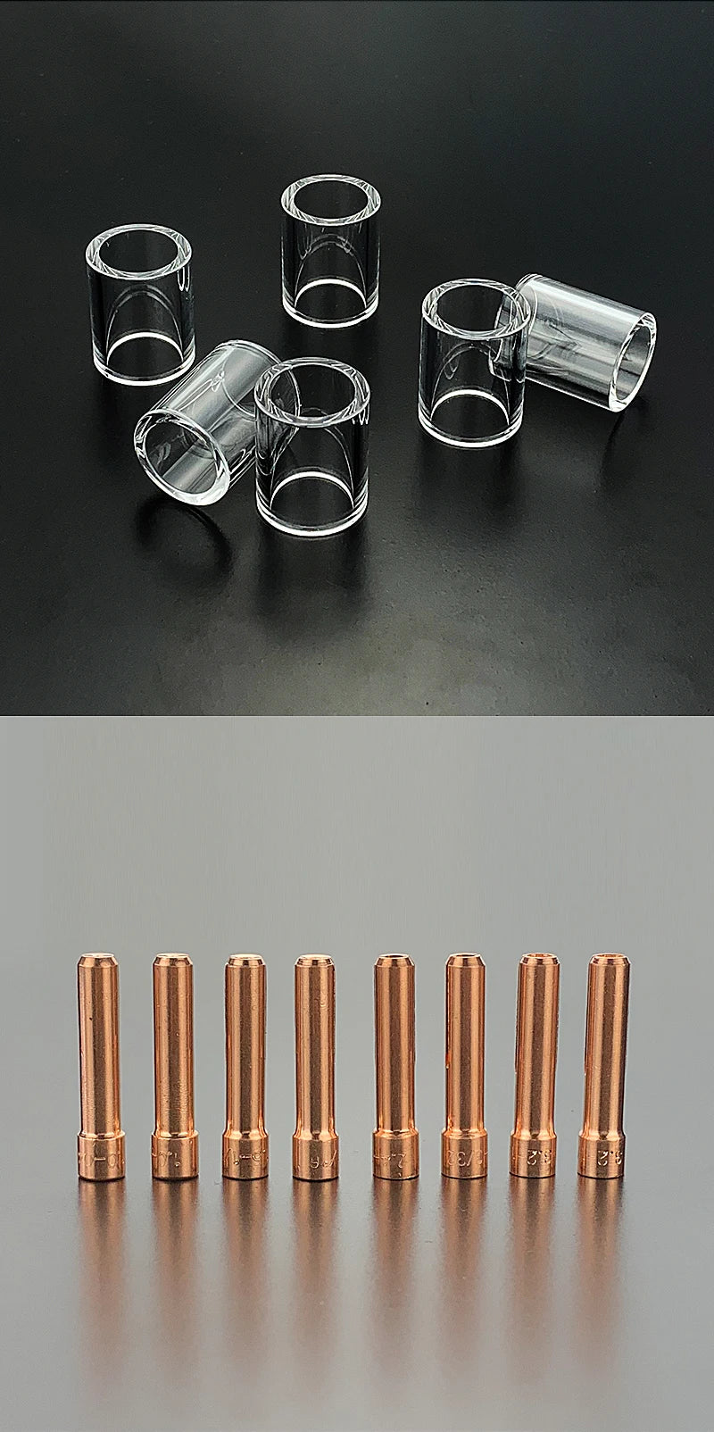 WIG-Schweiß-Stubby-Kit – Glasbecher Nr. # 10 und Argondüsen-Set