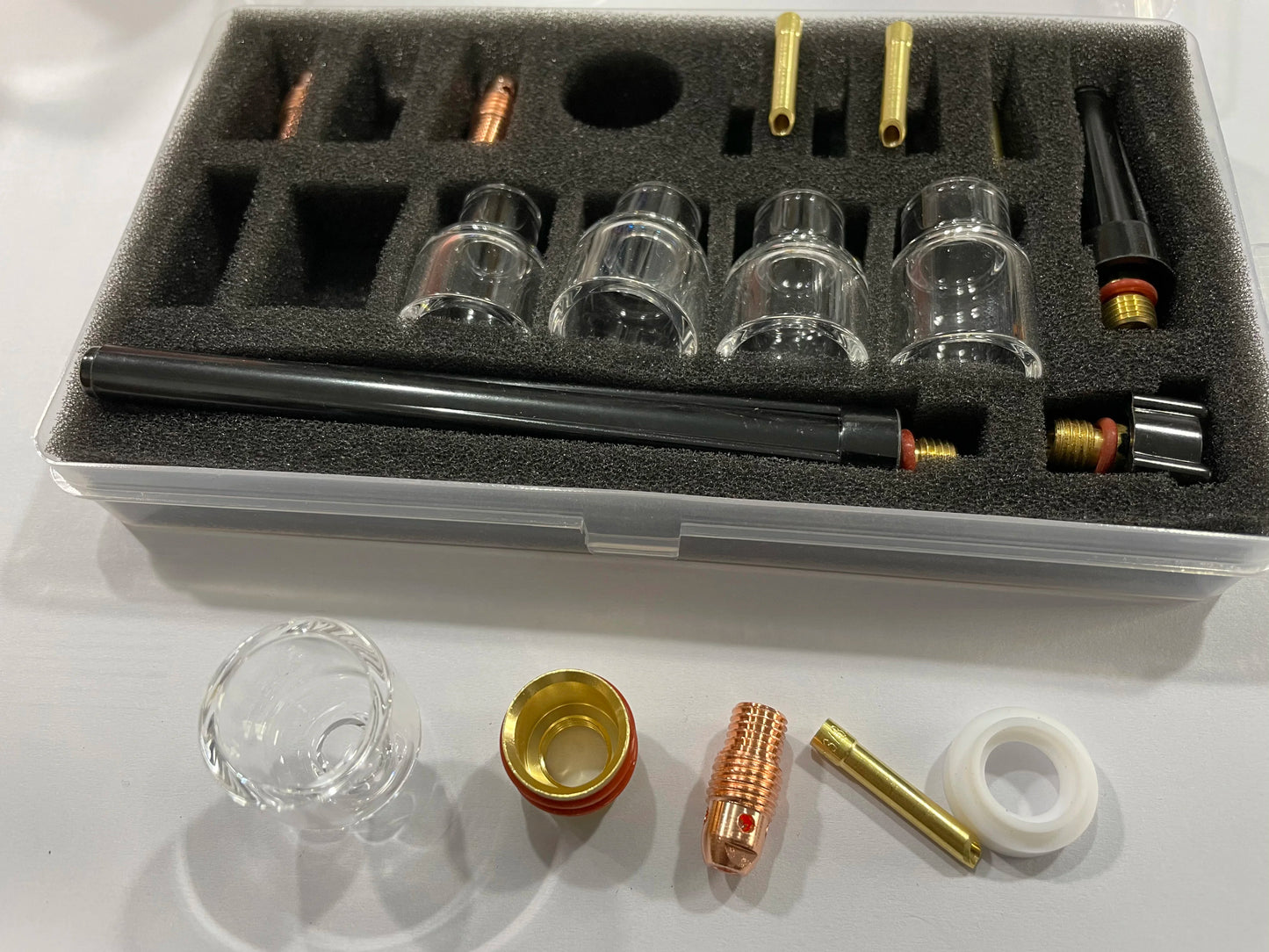 Tig 4#,5#,6#,7#,8# Tassen Pyrex-Glasdüsen-Kit für WP9/20 ARC Tig-Schweißen