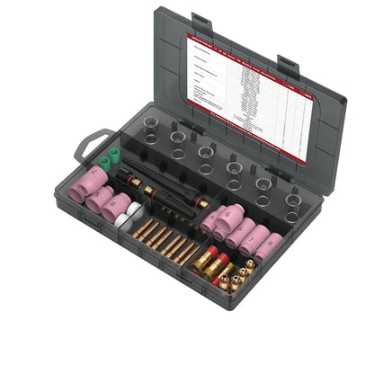 WIG-Schweißbrenner-Verbrauchsmaterial-Set – Stubby-Gaslinse und Düsen (49/71 PCS)
