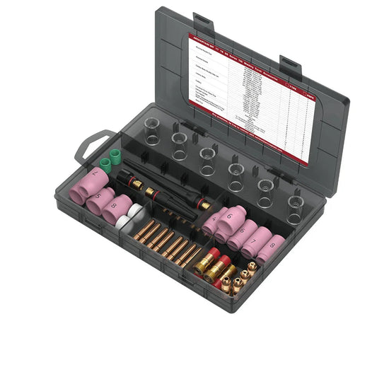 WIG-Schweißbrenner-Verbrauchsmaterial-Set – Stubby-Gaslinse und Düsen (49/71 PCS)