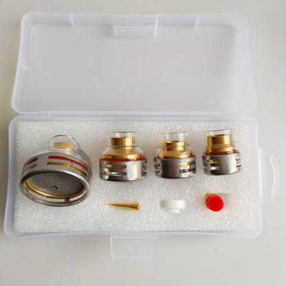 WIG-Brennerdüsensatz – Nr. 12/14/16/24 Aluminiumoxid- und Glasbecher für WP9/17/18/20/26