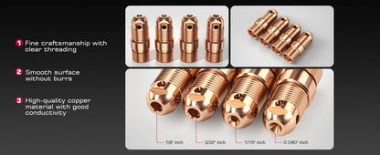 WIG-Schweißbrenner-Verbrauchsmaterial-Set – Stubby-Gaslinse und Düsen (49/71 PCS)