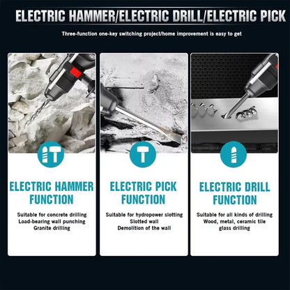Makita 26V HammerPro – 18V bürstenloser Akku-Bohrhammer