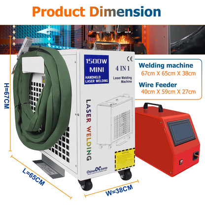 4-in-1 Laser-Schweißmaschine 1500–3000W, Wassergekühlt