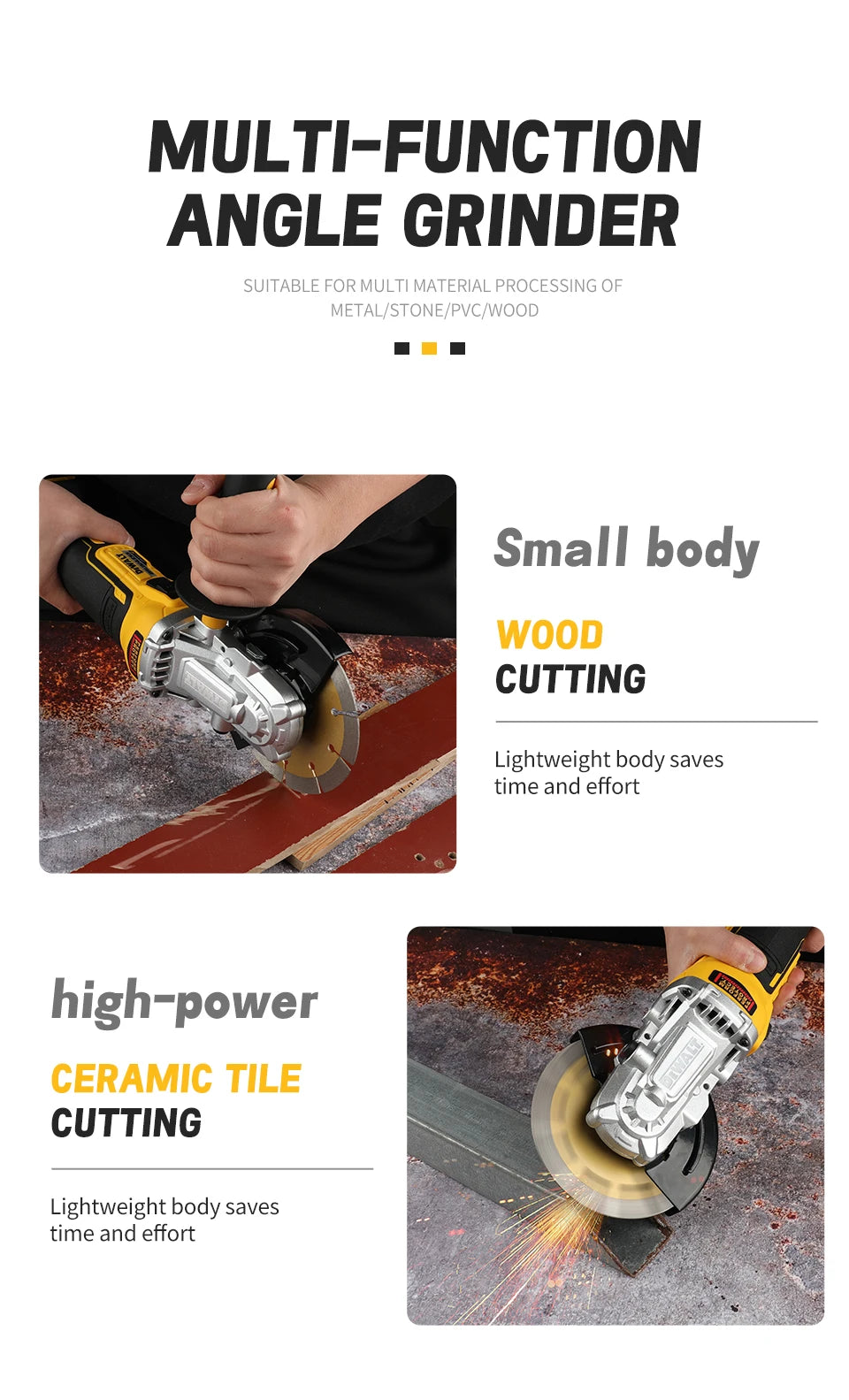 DEWALT FlatPro 18 V 125 mm bürstenloser Winkelschleifer