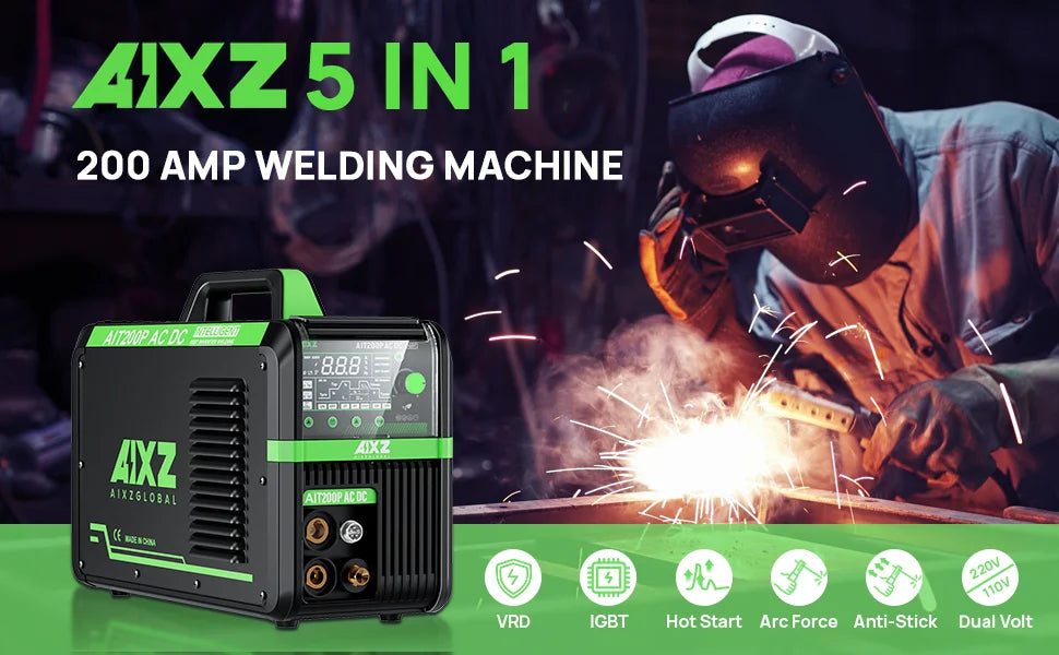 AIXZ 200A AC/DC 5-in-1 Schweißgerät – Aluminium, TIG & MMA