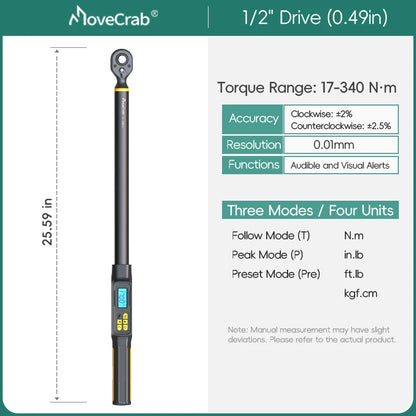 🔧 MOVECRAB TorquePro Digitaler Schraubenschlüssel
