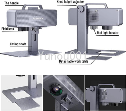 M4 Fiber Laser Engraver 70x70mm High-Speed Desktop
