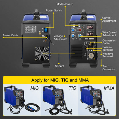 SIIHAO 270A 3-in-1 MIG/MMA/TIG Welder Dual Voltage