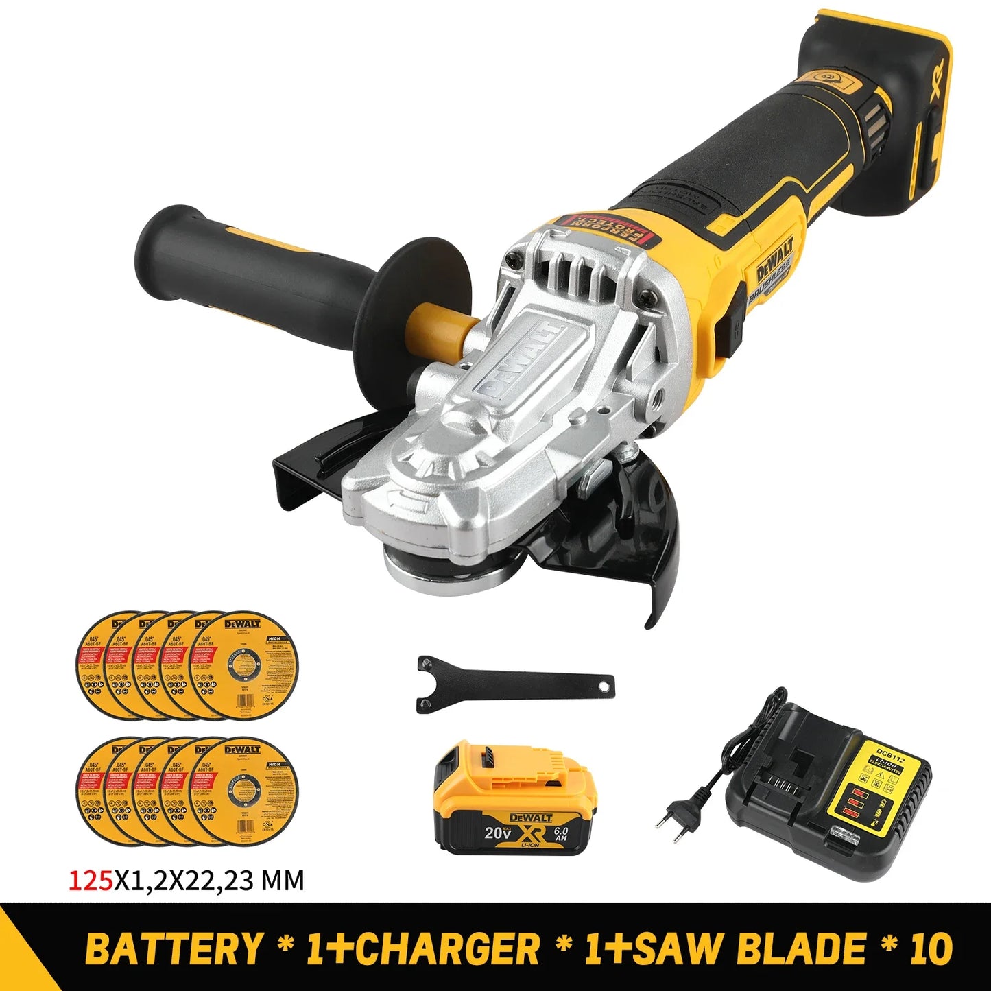 DEWALT FlatPro 18 V 125 mm bürstenloser Winkelschleifer