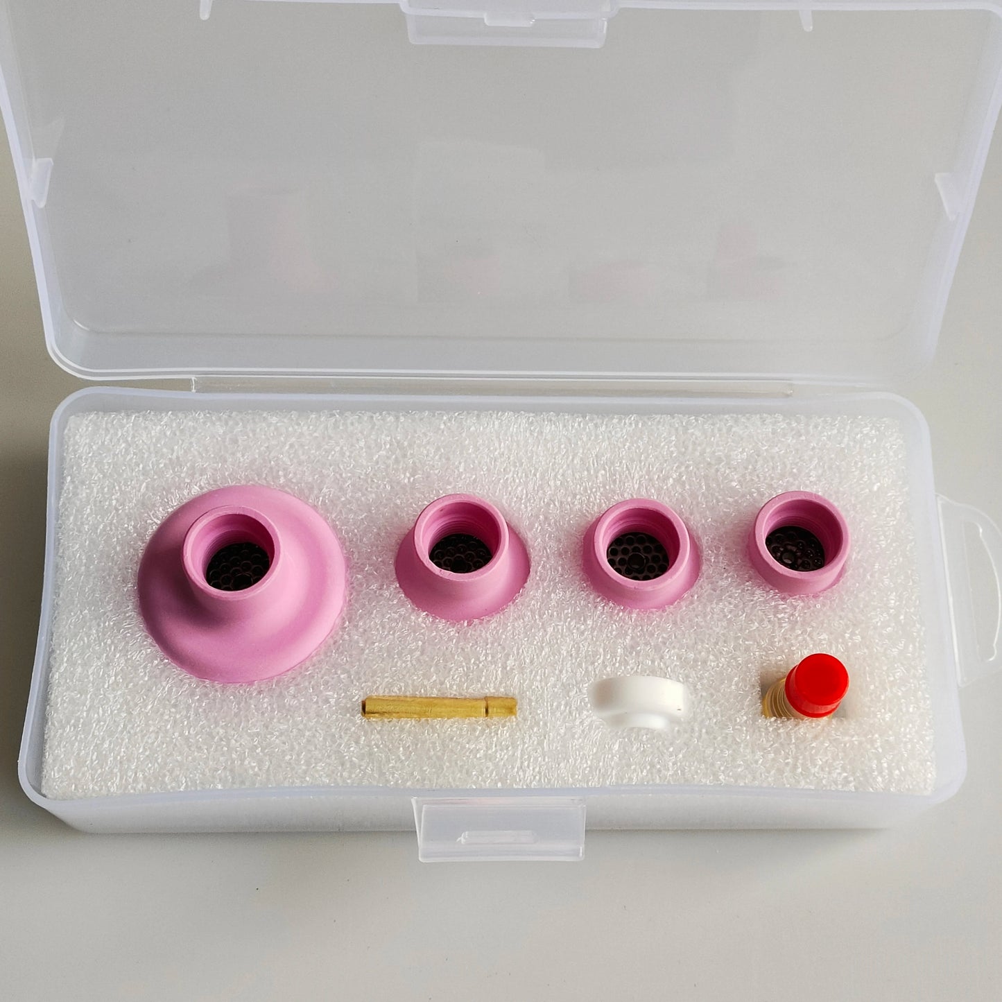 WIG-Brennerdüsensatz – Nr. 12/14/16/24 Aluminiumoxid- und Glasbecher für WP9/17/18/20/26