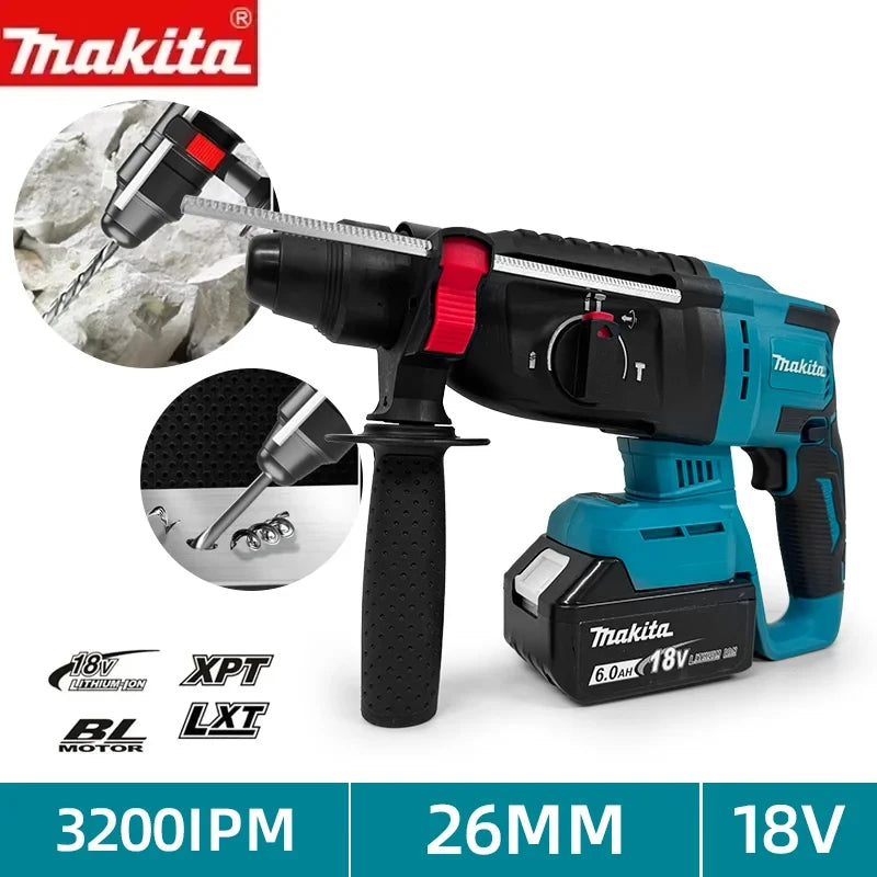 Makita 26V HammerPro – 18V bürstenloser Akku-Bohrhammer