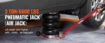 Pneumatischer Wagenheber für schwere Beanspruchung – 3 Tonnen / 5 Tonnen Schnellheber mit klappbarem Griff