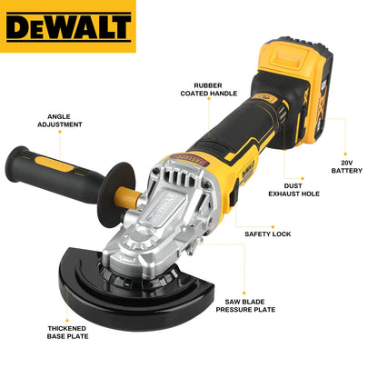 DEWALT FlatPro 18 V 125 mm bürstenloser Winkelschleifer