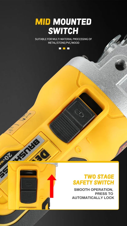 DEWALT FlatPro 18 V 125 mm bürstenloser Winkelschleifer