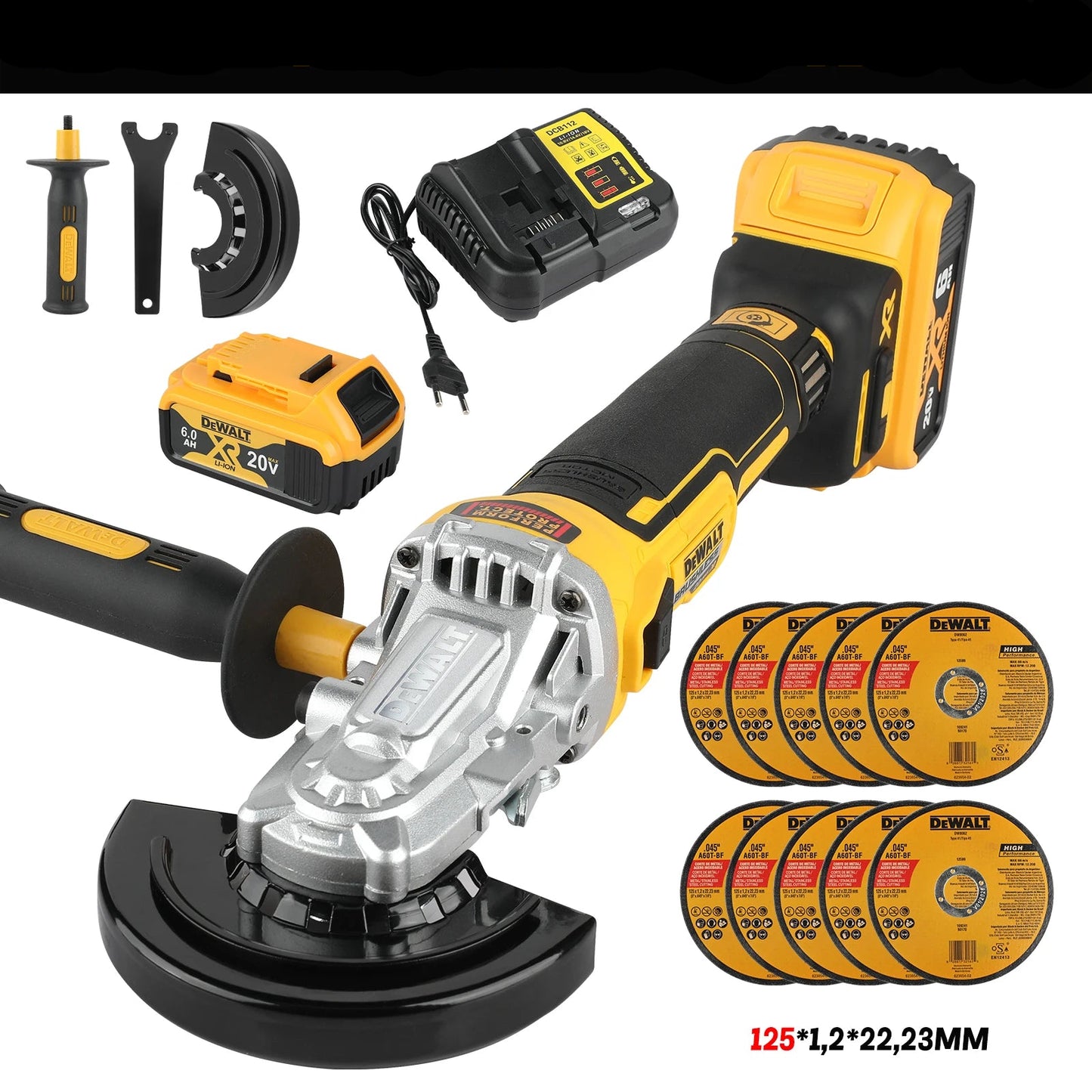 DEWALT FlatPro 18 V 125 mm bürstenloser Winkelschleifer
