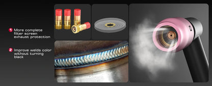 WIG-Schweißbrenner-Verbrauchsmaterial-Set – Stubby-Gaslinse und Düsen (49/71 PCS)