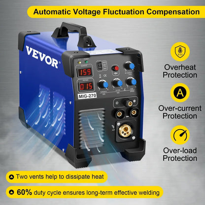 VEVOR 3-in-1 MIG/MMA/TIG Inverter Schweißmaschine