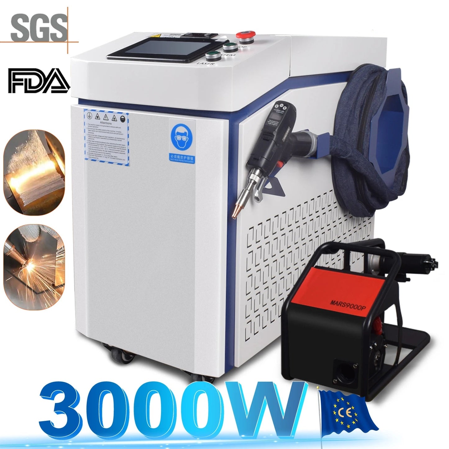 4-in-1 3000W Tragbarer Faserlaser-Schweißer