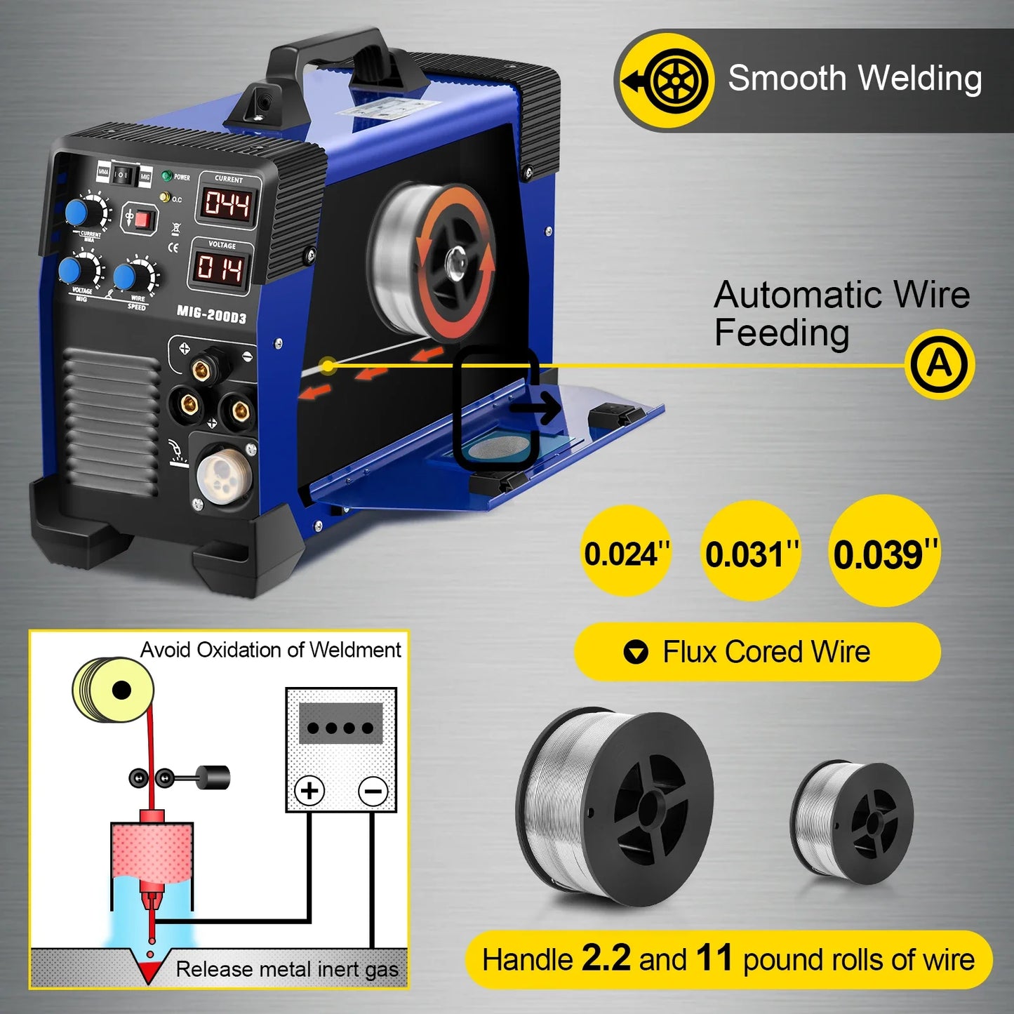 SIIHAO 270A 3-in-1 MIG/MMA/TIG Welder Dual Voltage