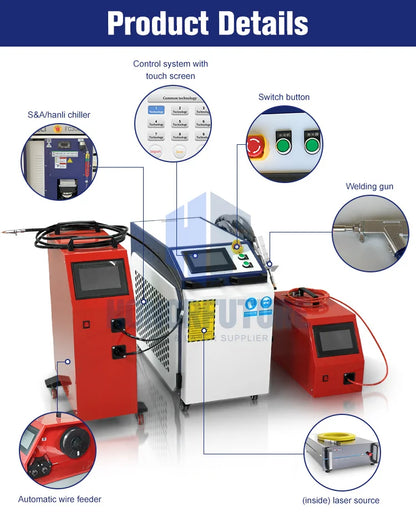 Handgeführte Faserlaser-Schweißmaschine 1500W / 2000W / 3000W