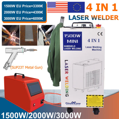 4-in-1 Laser-Schweißmaschine 1500–3000W, Wassergekühlt