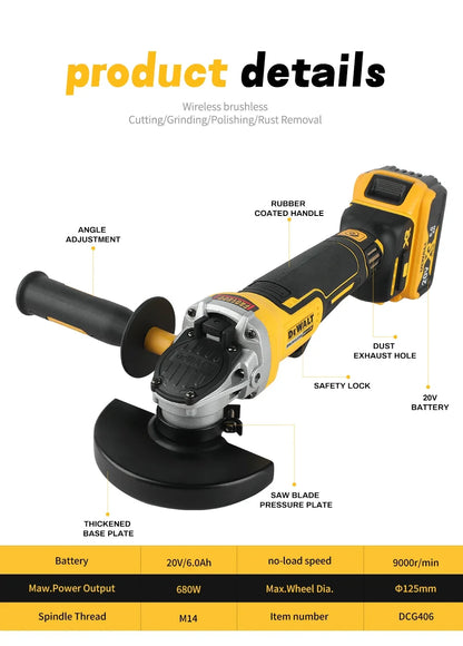 DEWALT DCG406 – PowerFlex 20V Max Akku-Winkelschleifer