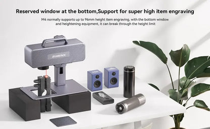 M4 Fiber Laser Engraver 70x70mm High-Speed Desktop