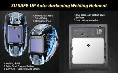 SAFEUP True Color Auto-Dunkel Schweißhelm