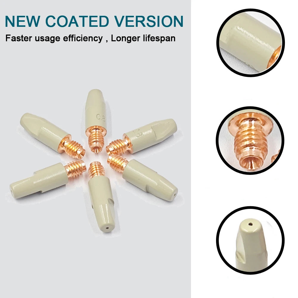 MIG-Brenner-Verbrauchsmaterial-Kit – Beschichtete Kontaktspitzen und Gasdüsen für 25AK