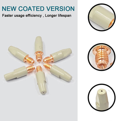 MIG-Brenner-Verbrauchsmaterial-Kit – Beschichtete Kontaktspitzen und Gasdüsen für 25AK