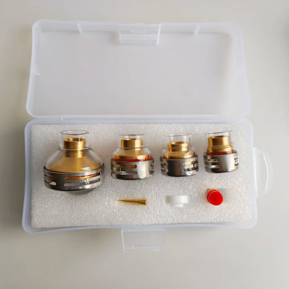 WIG-Brennerdüsensatz – Nr. 12/14/16/24 Aluminiumoxid- und Glasbecher für WP9/17/18/20/26