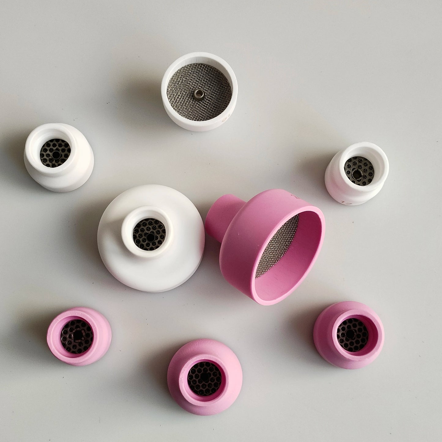 WIG-Brennerdüsensatz – Nr. 12/14/16/24 Aluminiumoxid- und Glasbecher für WP9/17/18/20/26