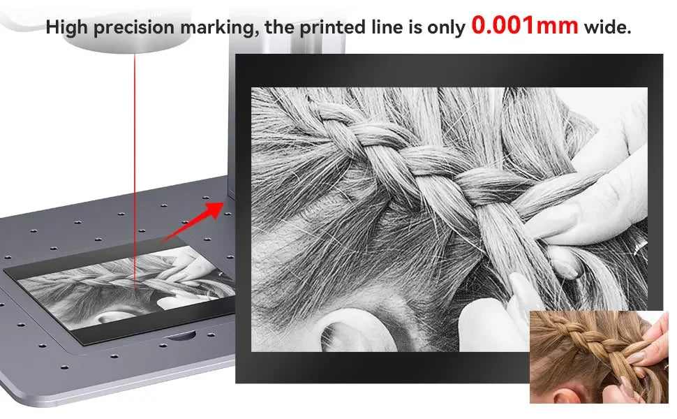 M4 Fiber Laser Engraver 70x70mm High-Speed Desktop