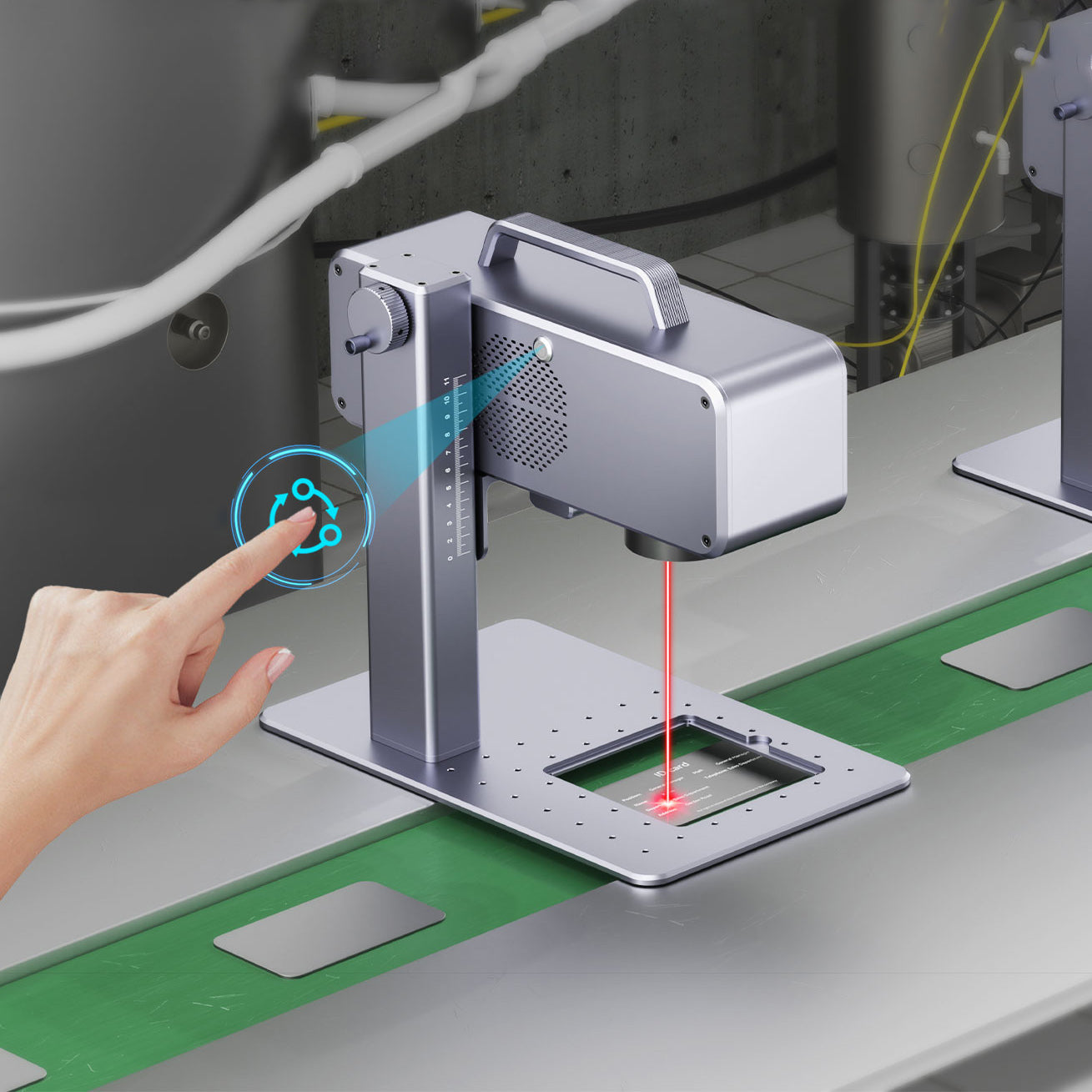 M4 Fiber Laser Engraver 70x70mm High-Speed Desktop